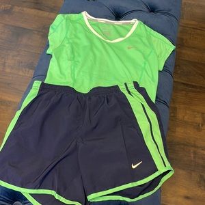 Nike Running shorts and dri fit top